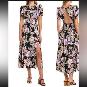 Saavy open back floral dress